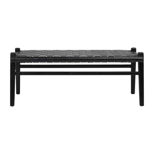 Dovetail Furniture Salazar Leather Bench Perigold